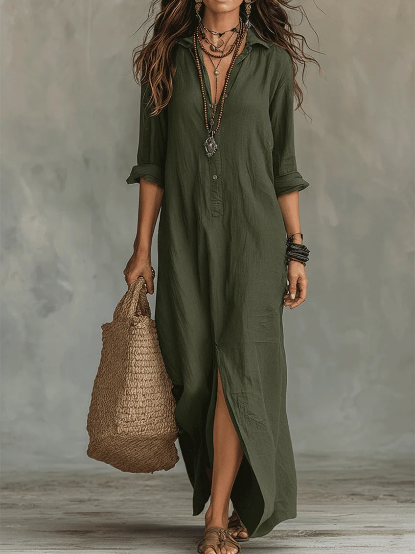 Women's Maxi Shirt Dress