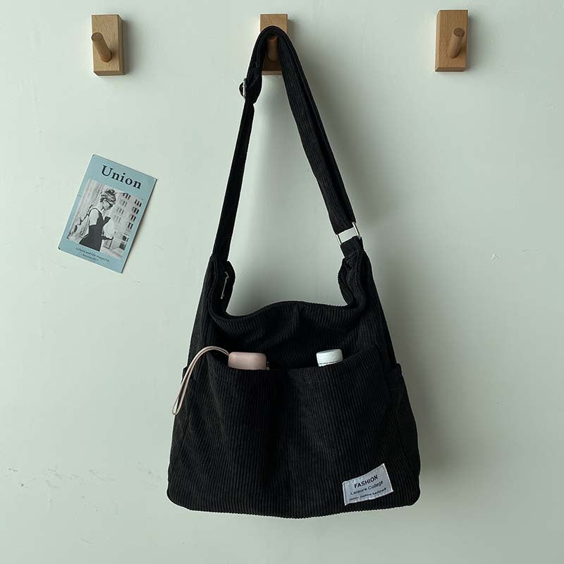 Women’s Large Capacity Corduroy Shoulder Bag