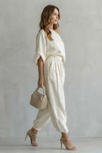 Women's 2 Piece Off Shoulder Pant Set