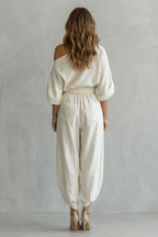 Women's 2 Piece Off Shoulder Pant Set