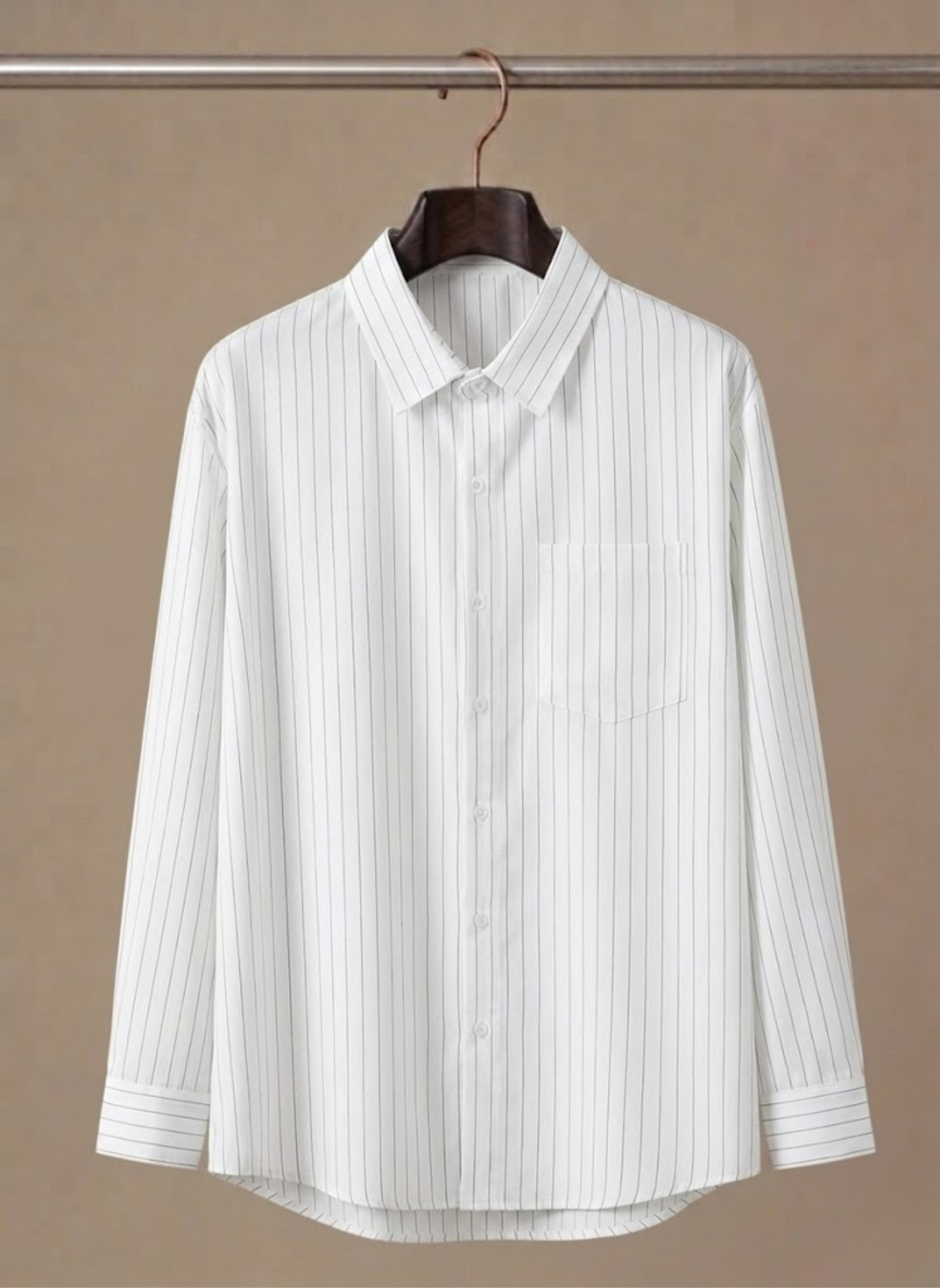 Men's Long Sleeve Button-Up Dress Shirt