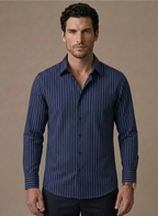 Men's Long Sleeve Button-Up Dress Shirt