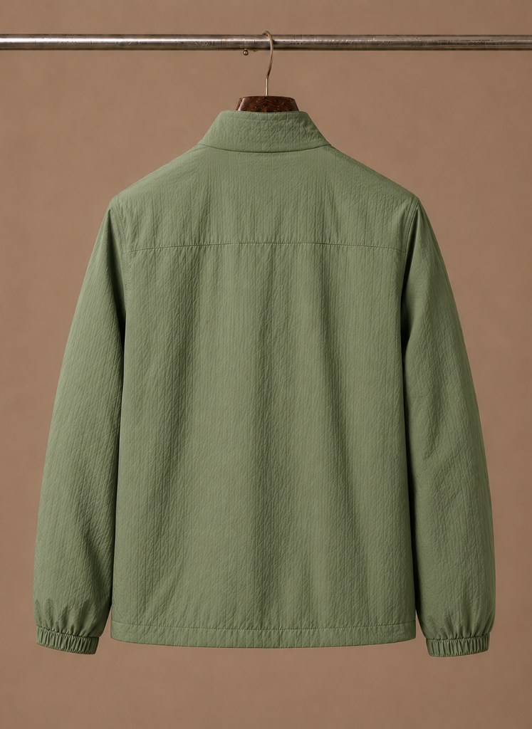 Men's Zip Front Stand Collar Jacket