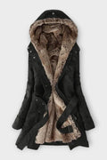 Women’s Hooded Longline Jacket with Belt