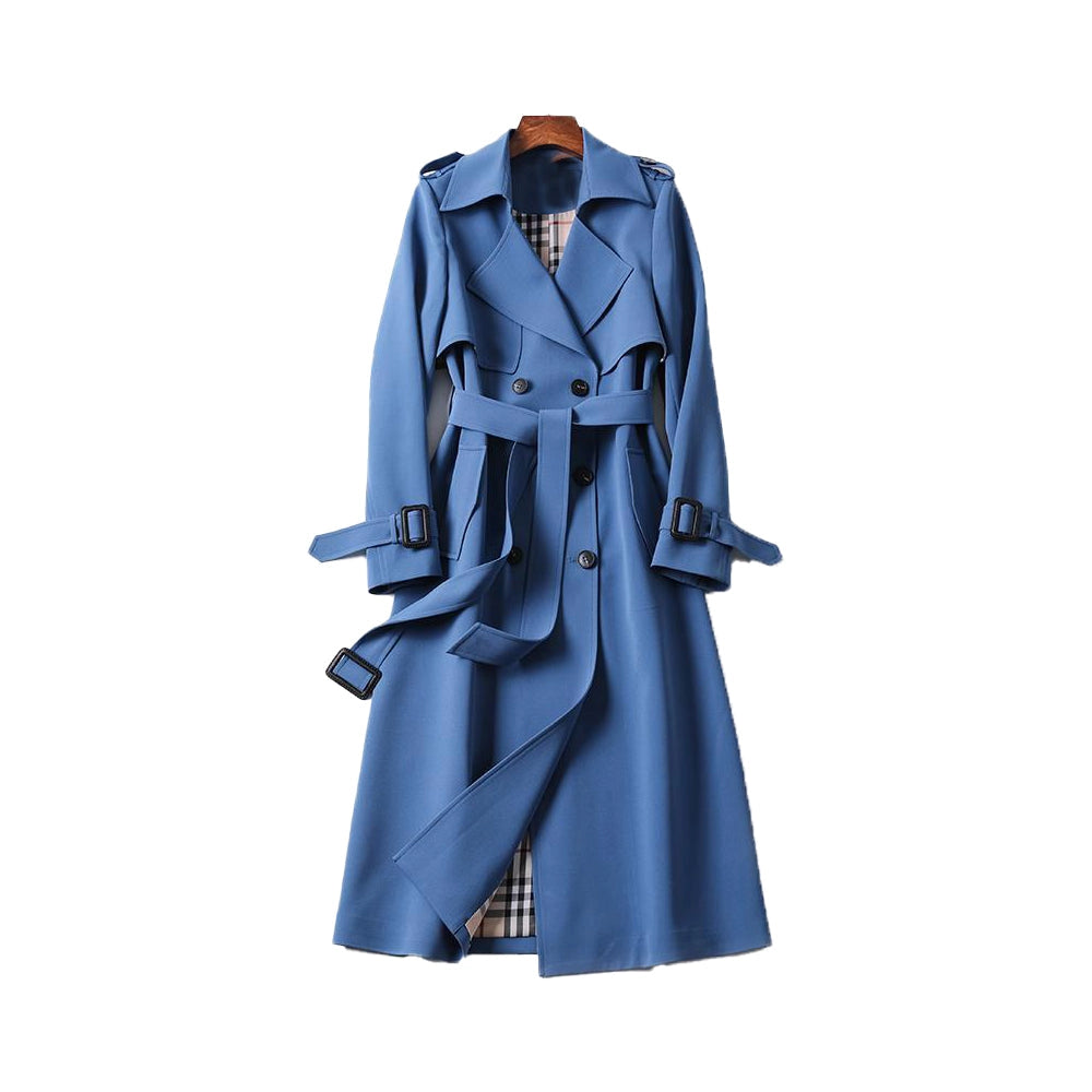 Women's Belted Double-Breasted Trench Coat