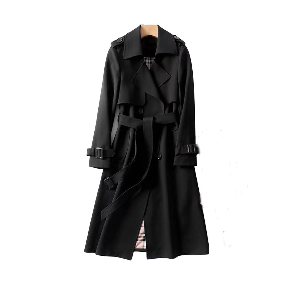 Women's Belted Double-Breasted Trench Coat