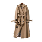 Women's Belted Double-Breasted Trench Coat
