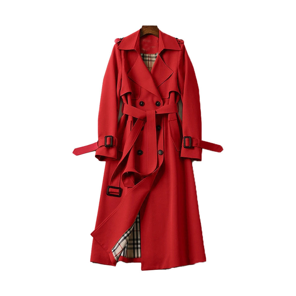 Women's Belted Double-Breasted Trench Coat