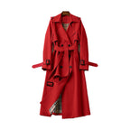 Women's Belted Double-Breasted Trench Coat