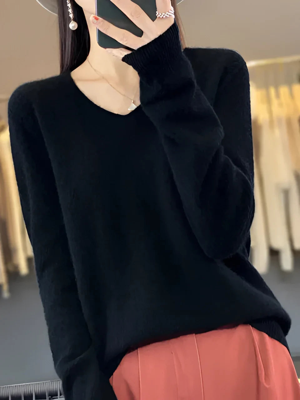 Women's Crew Neck Knit Sweater