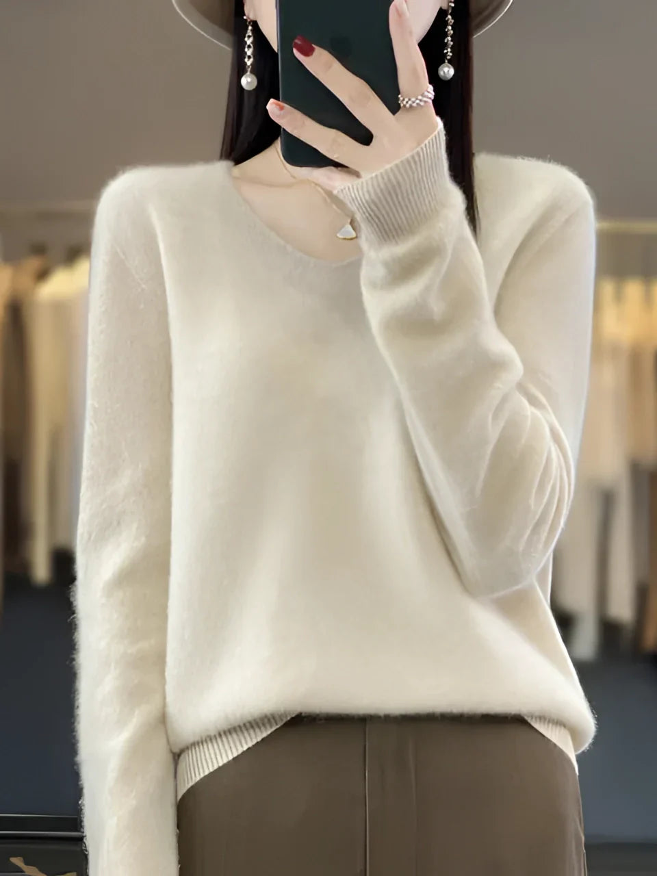 Women's Crew Neck Knit Sweater
