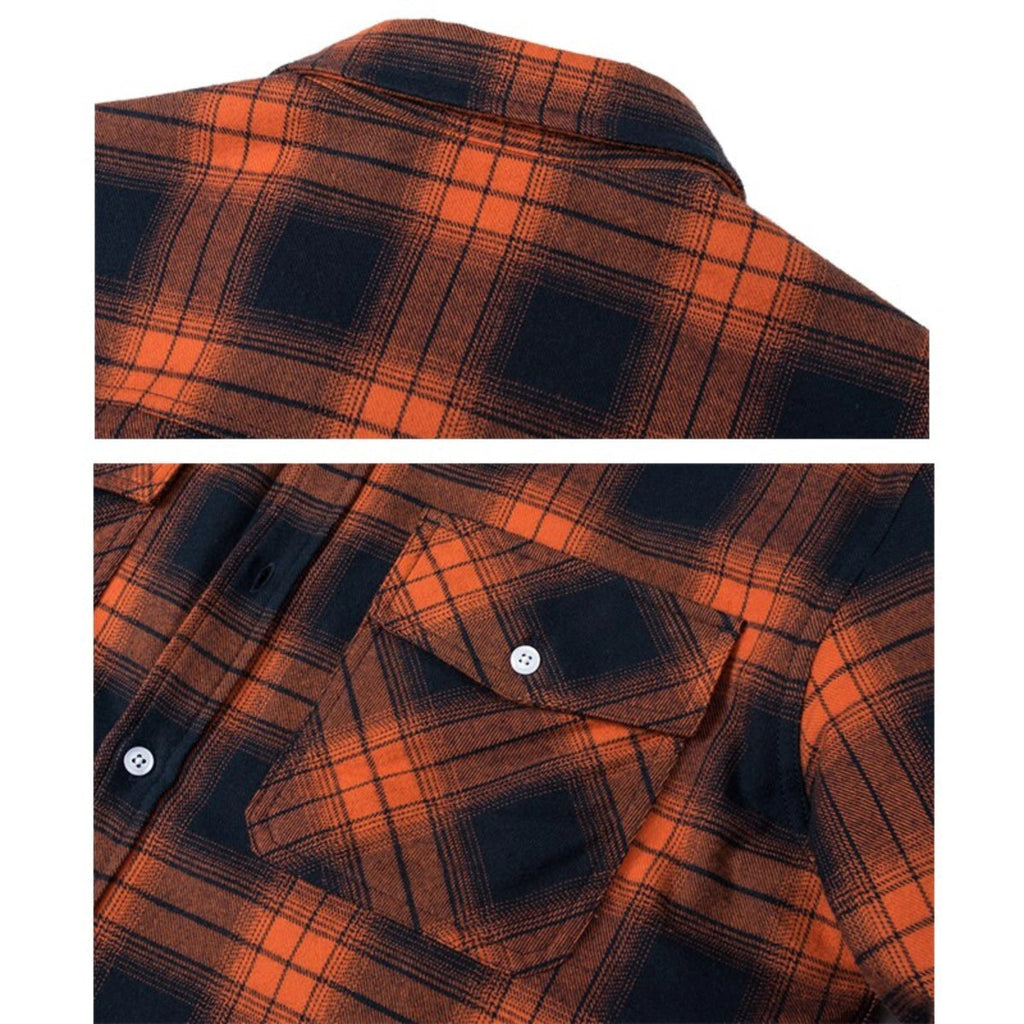 Men's Plaid Button Front Shirt Jacket
