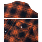 Men's Plaid Button Front Shirt Jacket