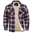Men's Plaid Button Front Shirt Jacket
