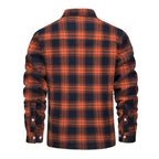 Men's Plaid Button Front Shirt Jacket