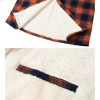 Men's Plaid Button Front Shirt Jacket