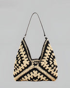 Women’s Geometric Crochet Hobo Bag