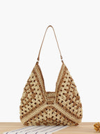 Women’s Geometric Crochet Hobo Bag