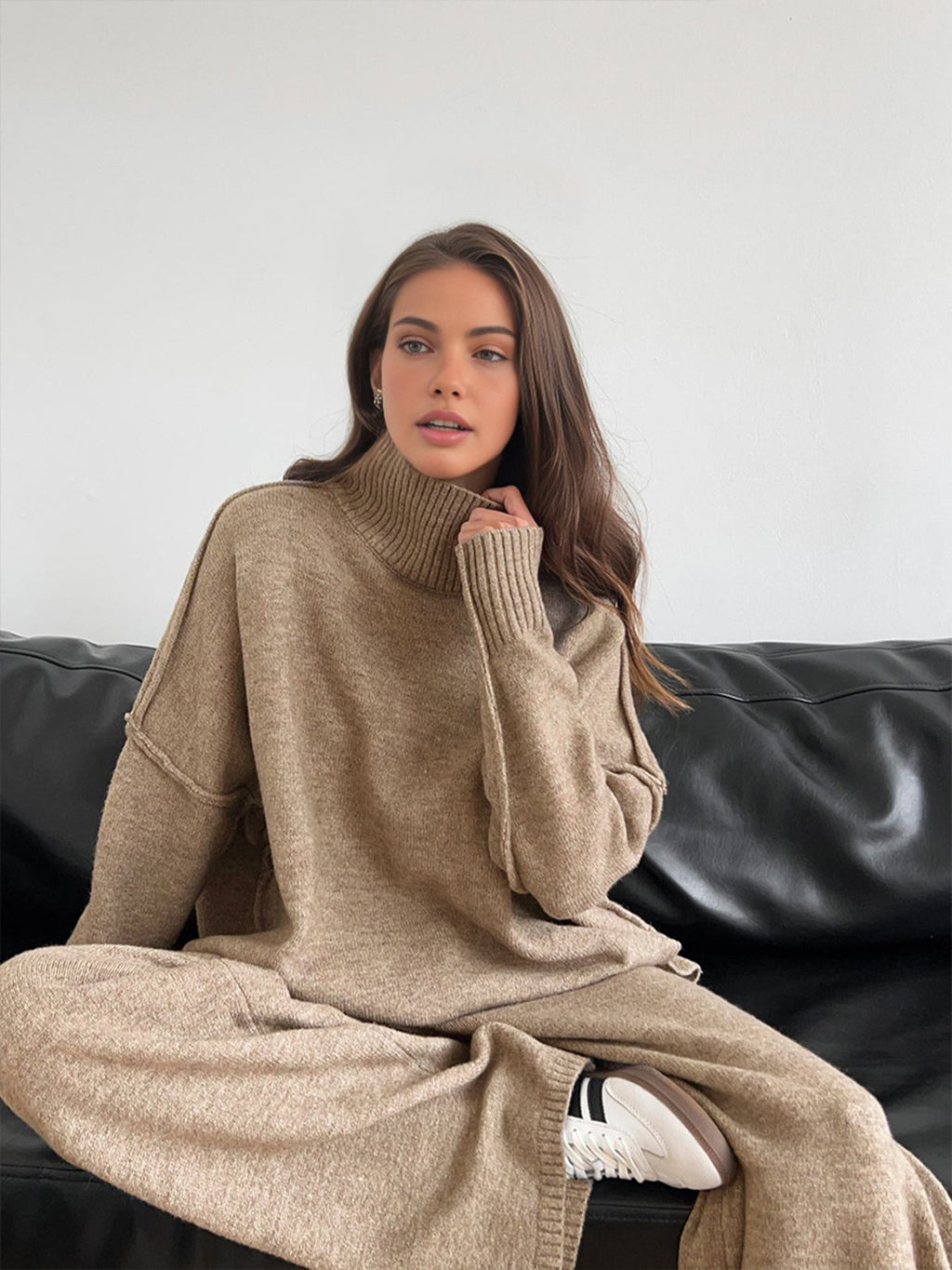 Women’s Turtleneck Sweater and Pants Set