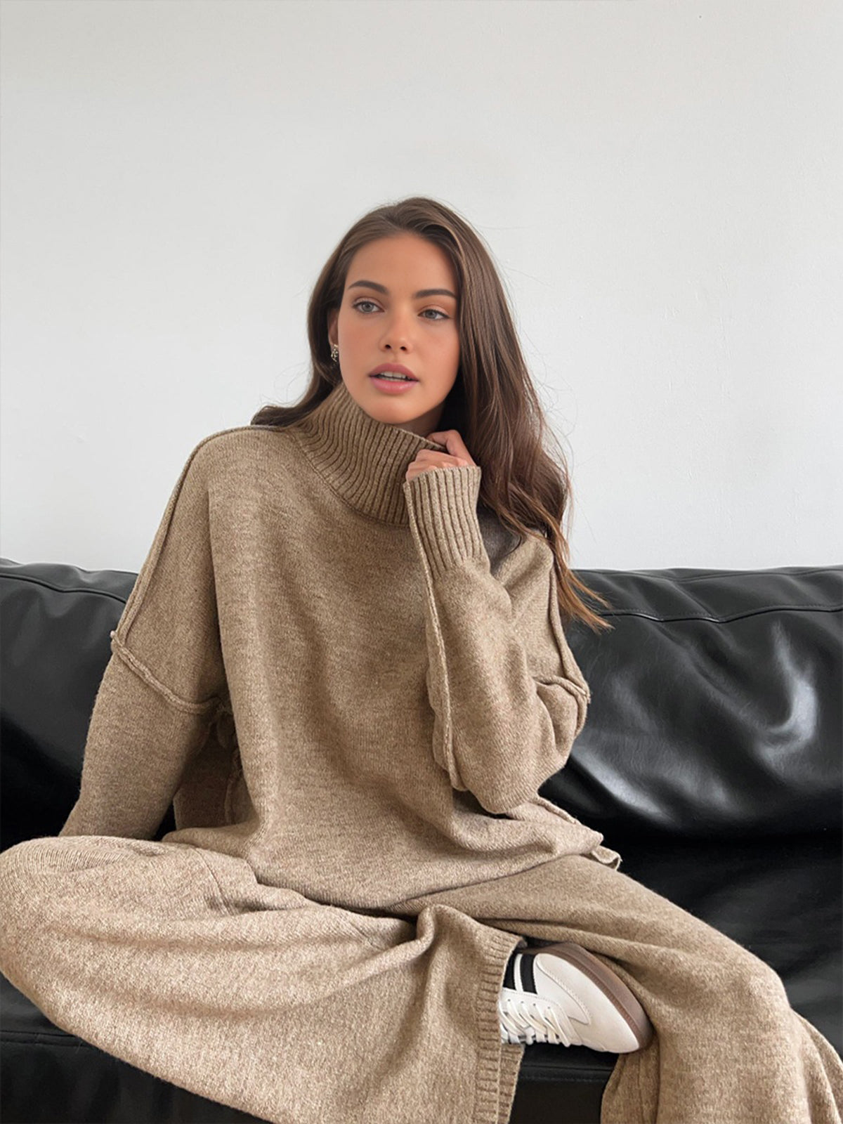 Women’s Turtleneck Sweater and Pants Set