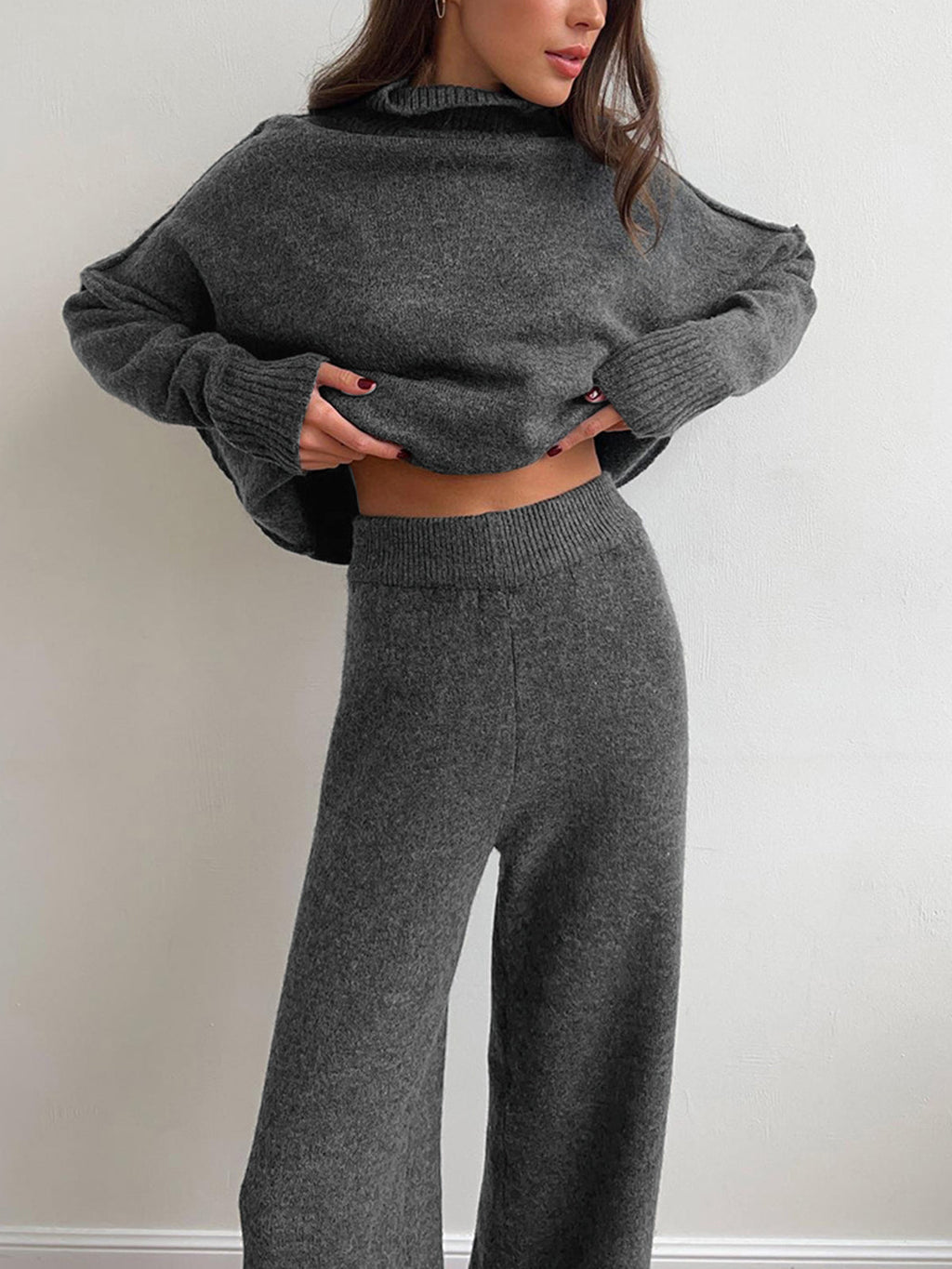 Women’s Turtleneck Sweater and Pants Set