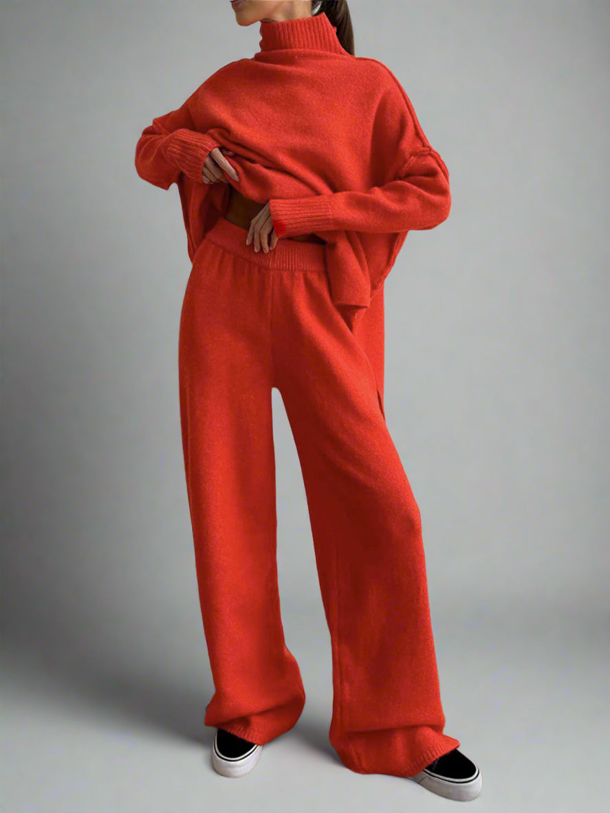 Women’s Turtleneck Sweater and Pants Set