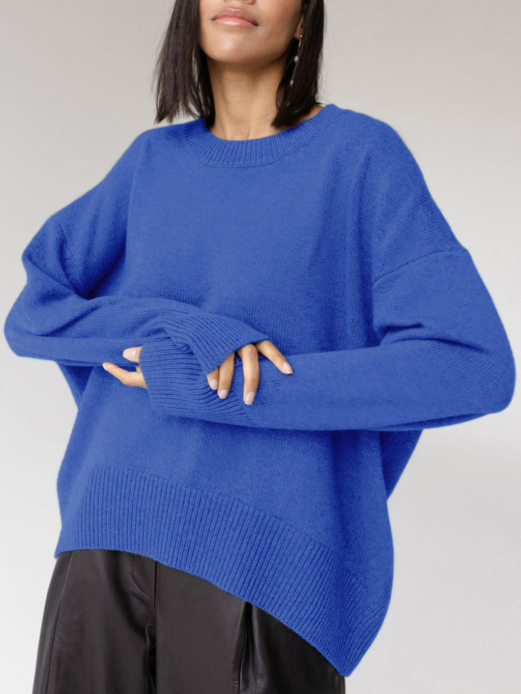 Women’s Relaxed Crew-Neck Oversized Sweater