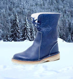 Women's Pull-On Ankle Boots with Side Ties