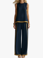 Women’s Pant Set with Contrast Trim