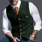 Men’s Shawl Collar Button-Front Waistcoat