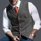 Men’s Shawl Collar Button-Front Waistcoat