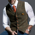 Men’s Shawl Collar Button-Front Waistcoat