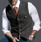 Men’s Shawl Collar Button-Front Waistcoat