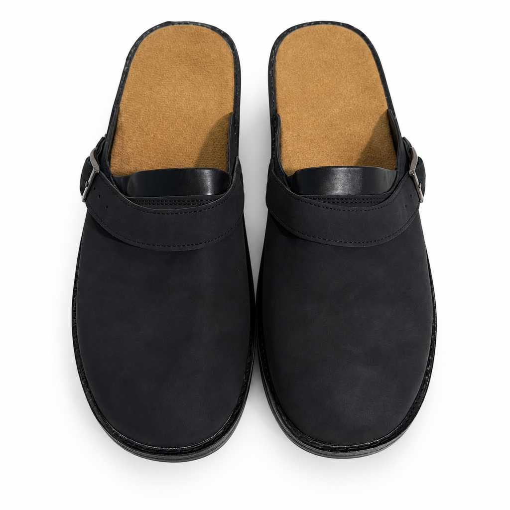 Men's Closed Toe Slip-On Sandals with Buckle