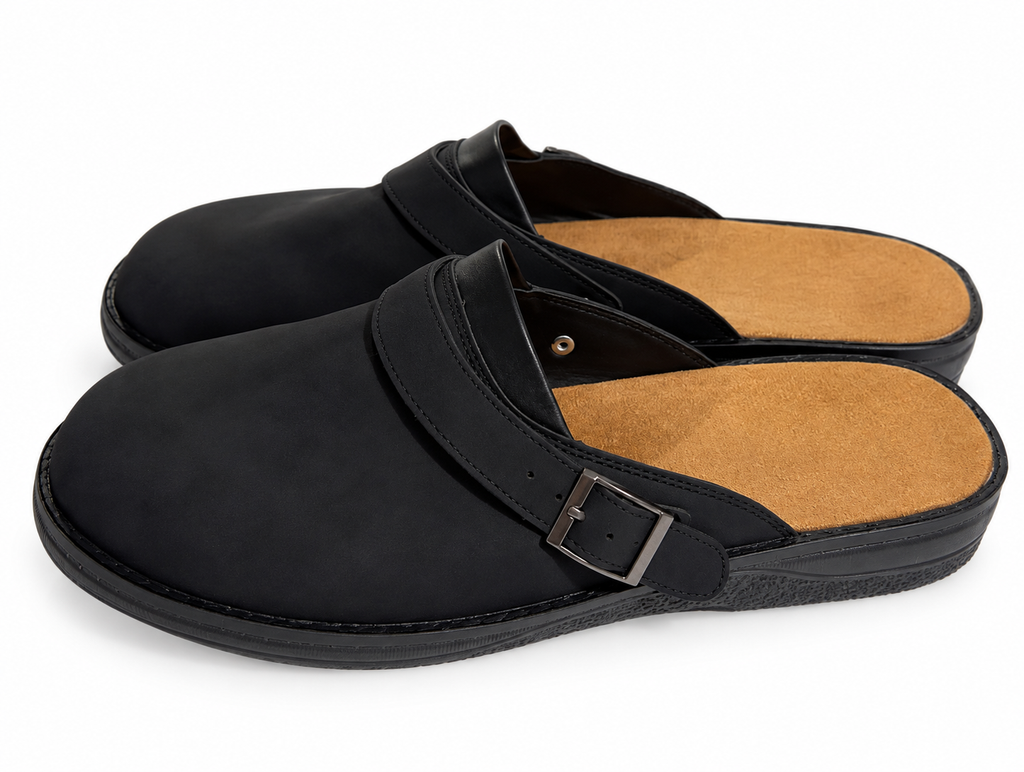 Men's Closed Toe Slip-On Sandals with Buckle