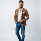 Men’s Tailored Blazer with Notched Lapels