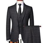 Men’s Three Piece Checked Suit