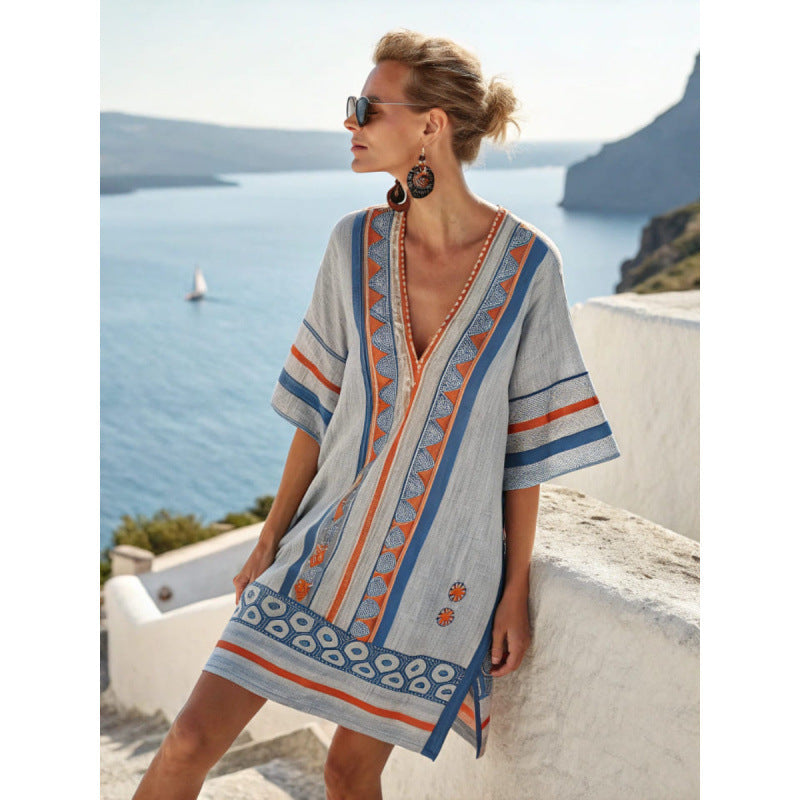 Women's Embroidered Tunic Dress