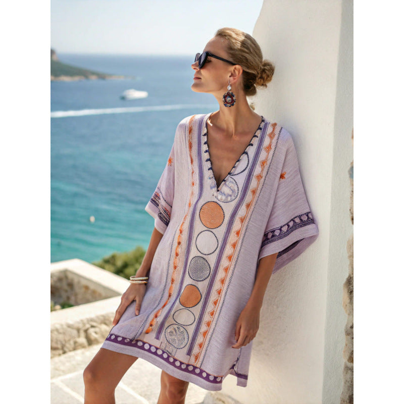 Women's Embroidered Tunic Dress