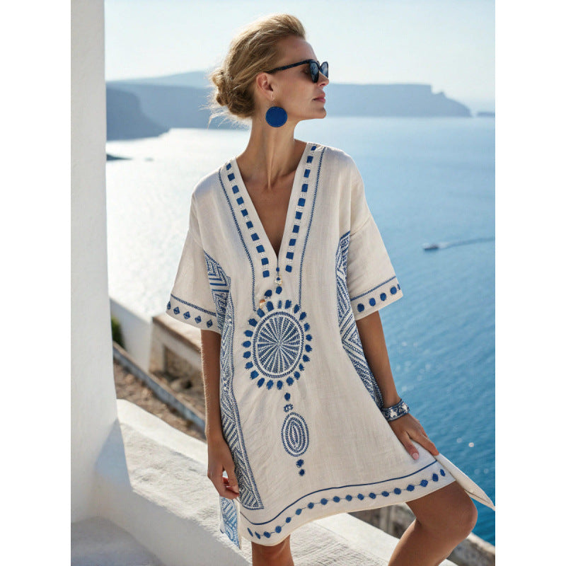 Women's Embroidered Tunic Dress