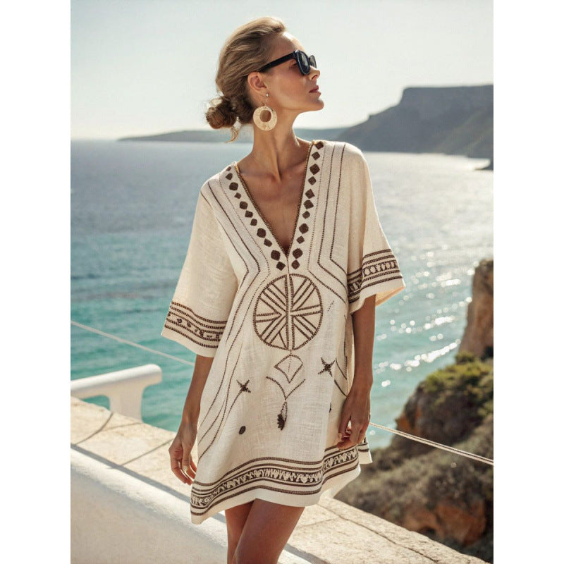 Women's Embroidered Tunic Dress