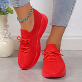 Women’s Knit Lace-Up Walking Sneakers