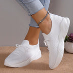 Women’s Knit Lace-Up Walking Sneakers