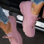 Women’s Knit Lace-Up Walking Sneakers