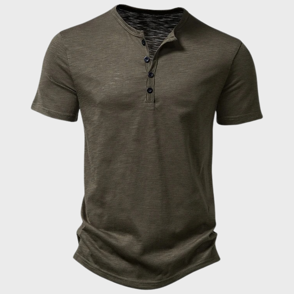 Men's Short Sleeve Henley T-Shirt