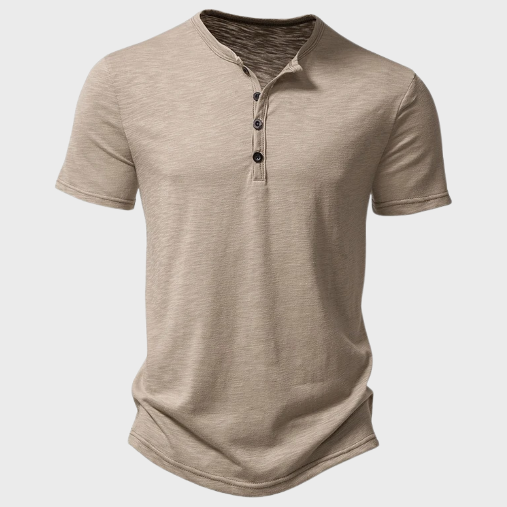 Men's Short Sleeve Henley T-Shirt