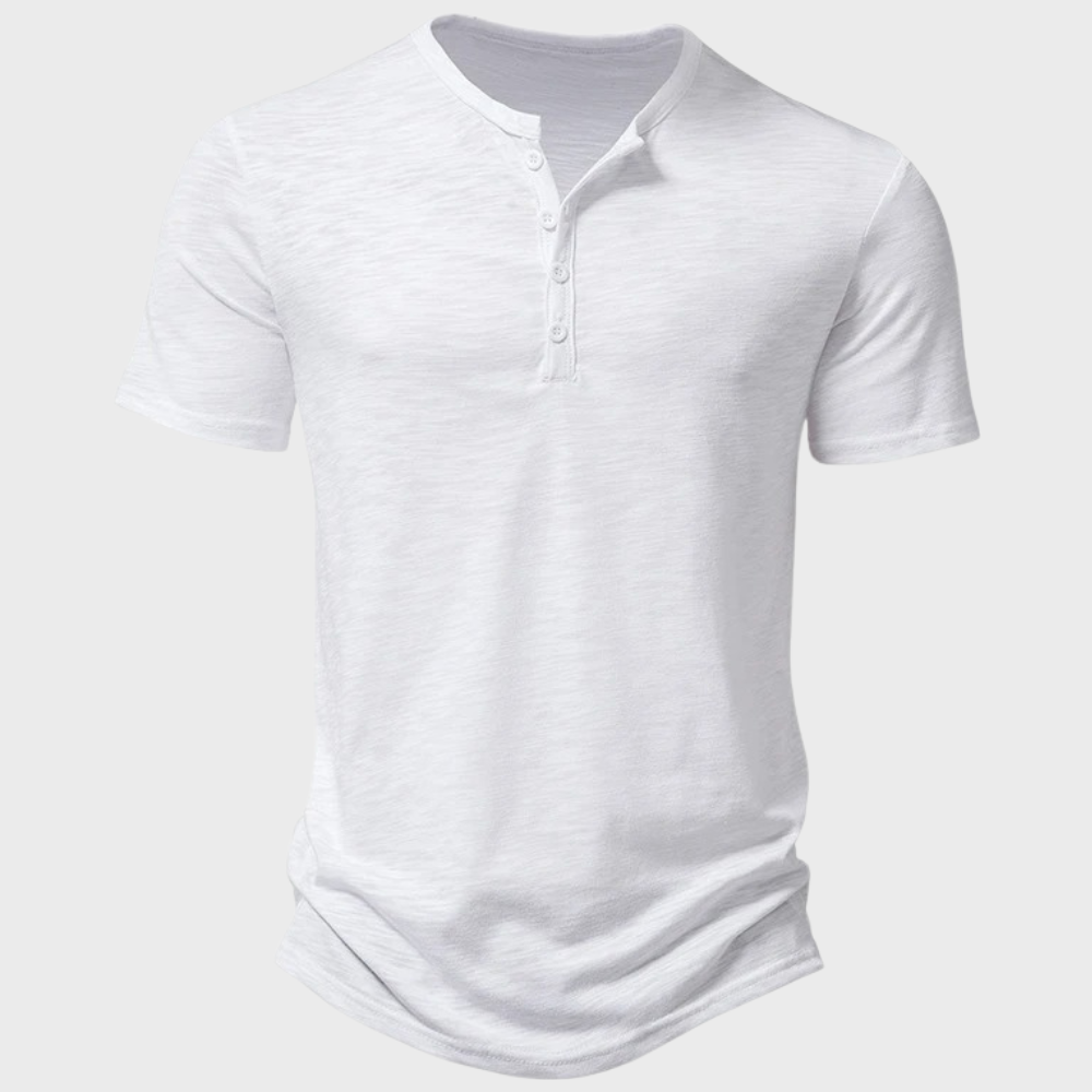 Men's Short Sleeve Henley T-Shirt