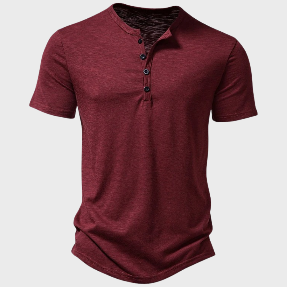 Men's Short Sleeve Henley T-Shirt