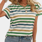 Women's Striped Crew Neck T-Shirt