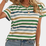 Women's Striped Crew Neck T-Shirt